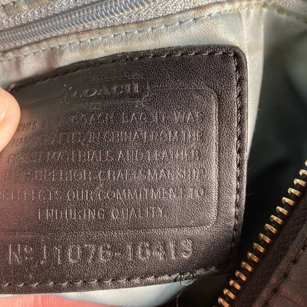 Coach Collette black Leather Hobo Bag purse